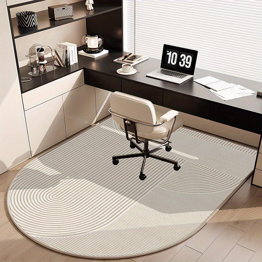 VIKAMA Japanese Cream-Style Half-Circle Floor Mat Easy-Care Bedroom, Study, Dressing Table Rug Minimalist Home Decor