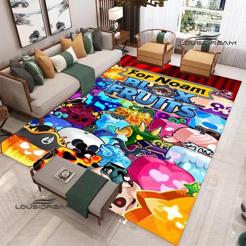 3D Game B-blox Fruits Printed Carpet Non -slip Carpet Bedroom Decoration Living Room Decoration Washroom Floor Mat Birthday Gift
