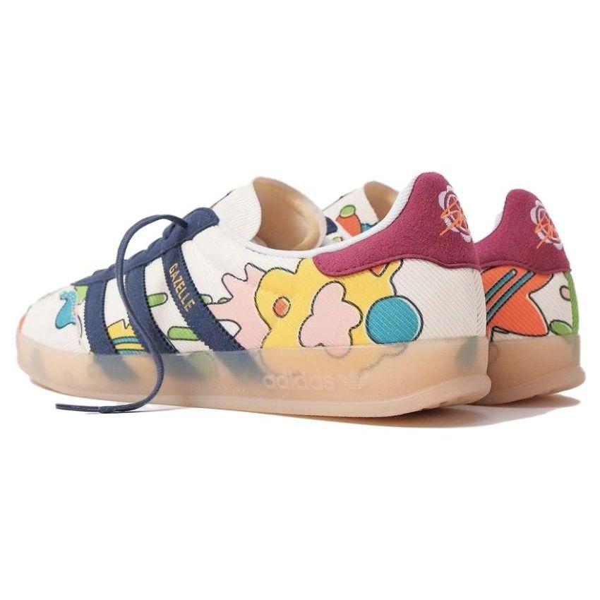 Adidas Sean Wotherspoon X Gazelle Indoor Kaleidoscopic Lens Unisex Sneakers Multi-Color Ecru-Tint Shadow-Navy IG2849