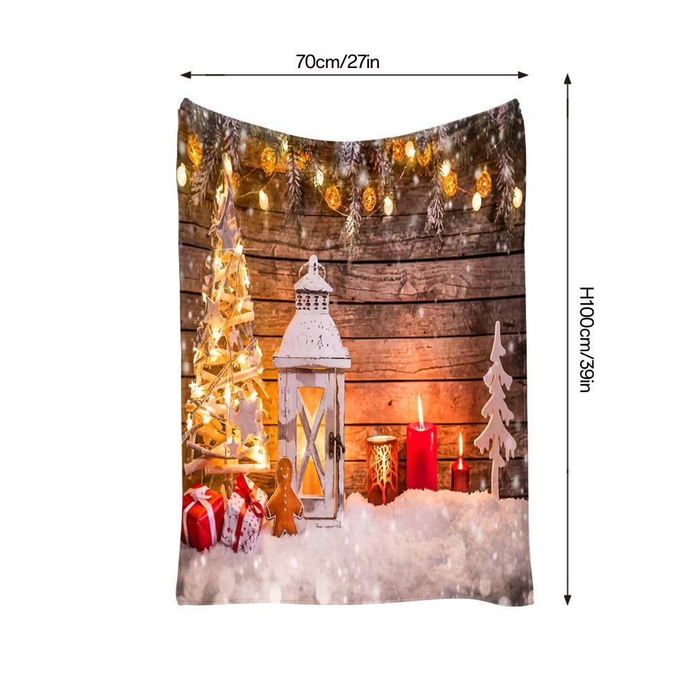 Tuniu Christmas Lights Blanket Cozy Sofa Bed Throw for Living Room Bedroom Decoration Gift
