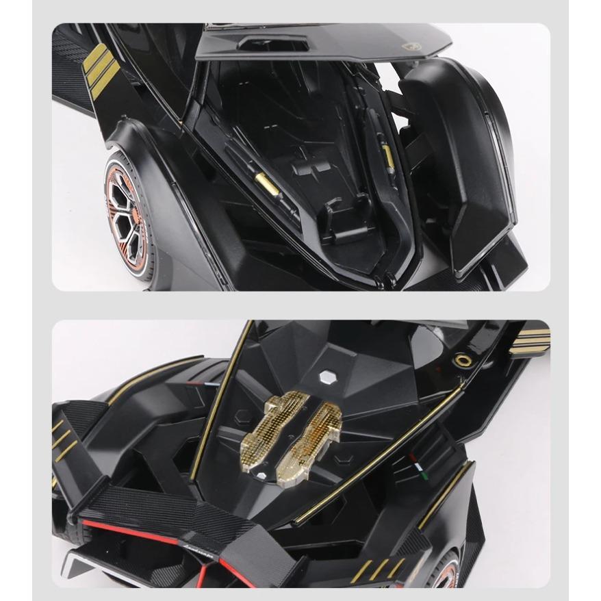 1/22 Lamborghini V12 Vision GT Gran Turismo Alloy Concept Model sportovního auta tlakově lité kovové simulace modelu autíčka Zvuk a světlo Dětský dárek
