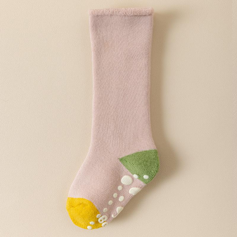 

Unisex Newborn Terry Knee High Socks: Warm, Thick, Fleece-Lined Cotton for Autumn and Winter M 1-3 years, recommended foot length 11-13 CM розовый