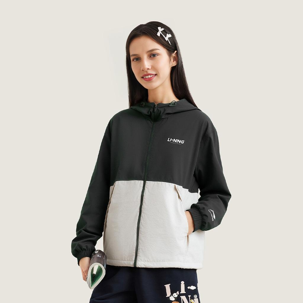 Li Ning Sportlicher Lifestyle Serie Fleecegefüttert Warm Bequem Schlicht Kapuzen-Reißverschluss Lässige Windjacke Herren Oberbekleidung AFDVG11-4