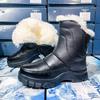New Snow Boots Men's Fur Integrated Wool Thickened Fashion Snow Boots High Top Cold Resistance