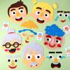 Montessori Facial Expression Game Diy Felt Expression Stickers Emotional Change Toy Toddlers Educational Toys Teaching Supplies