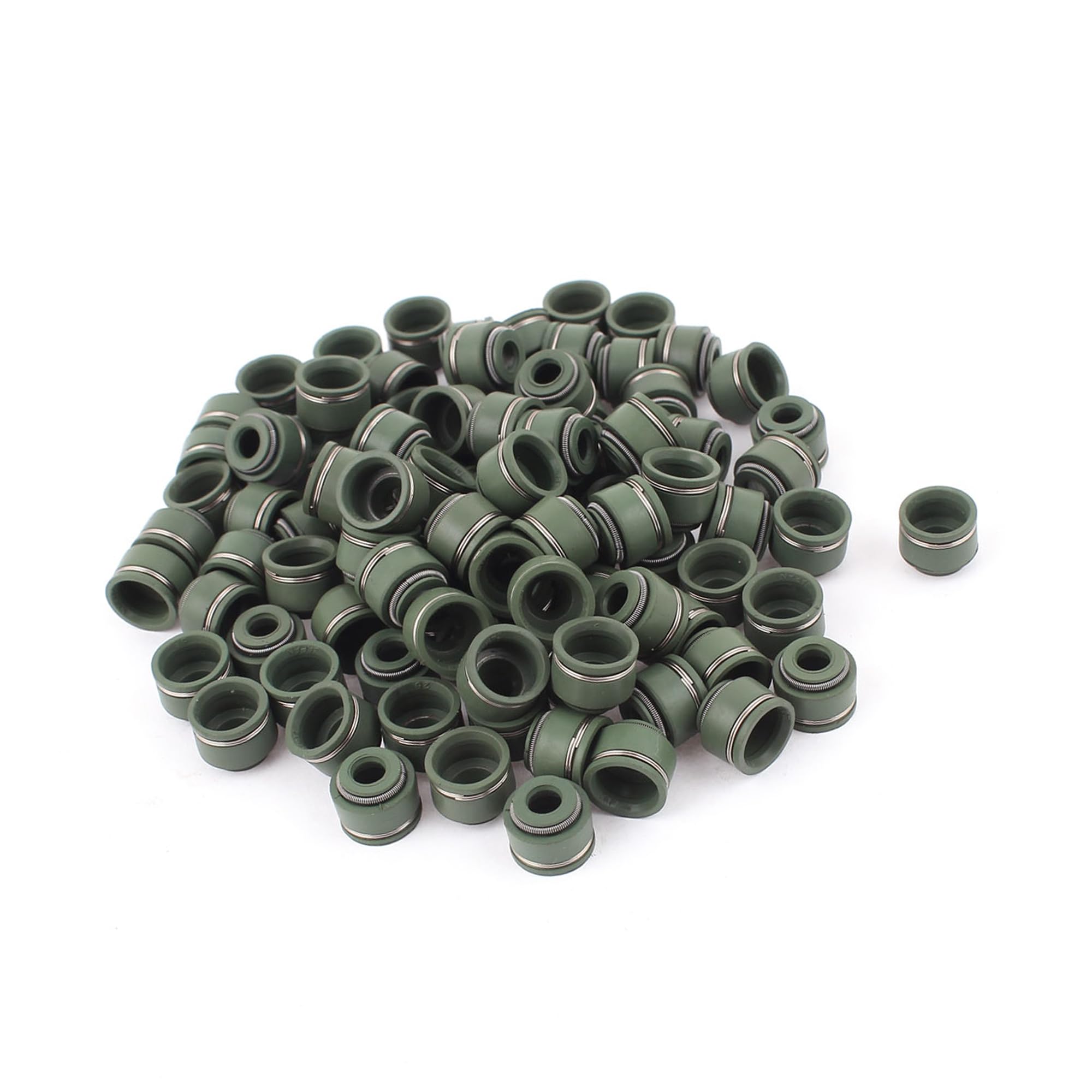 

A ABSOPRO Motorcycle Engine Valve Stem Seal Seal Replacement Metal Rubber Midori (Set of 100)