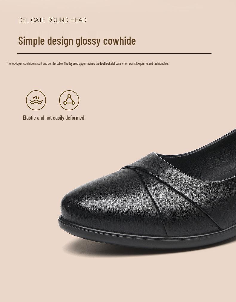 Red Dragonfly Women's Genuine Leather Low Heel Autumn Shoes - Comfortable Soft Sole, Perfect for Work