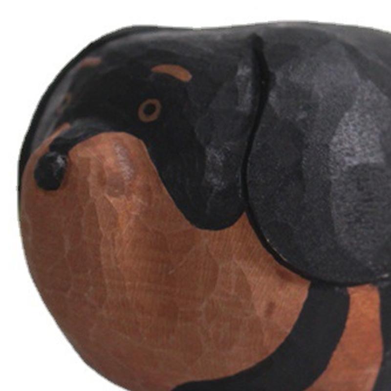 Basswood Animal Figurine Wolf Decorative Gift for Animal Birthday Christmas Table Shelf Decoration