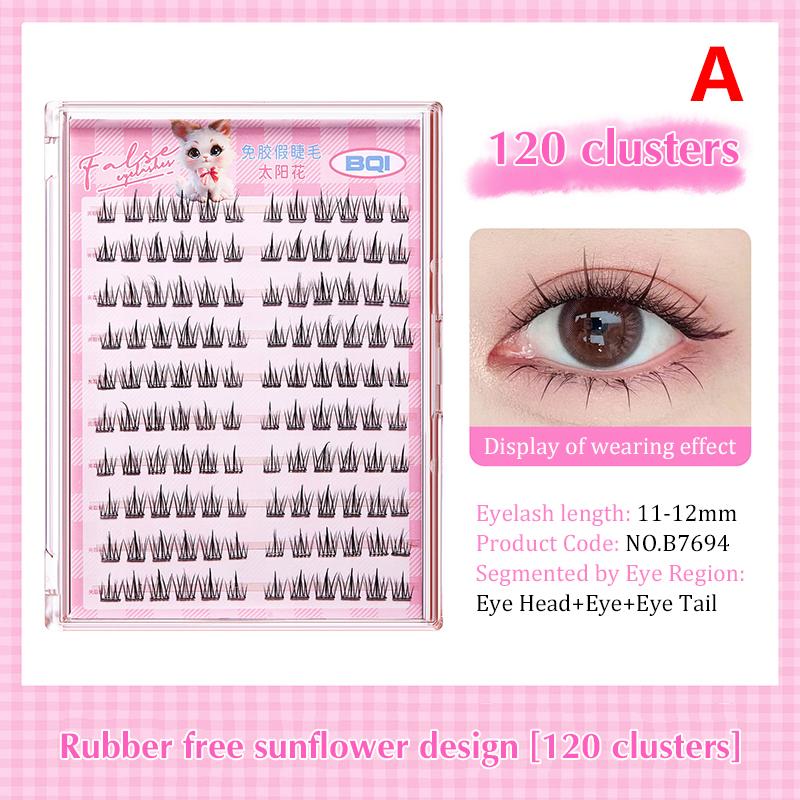 

10 рядов накладных ресниц большой вместимости без клея, одиночные пучки 11-12 мм, C-изгиб, натуральные самоклеящиеся накладные ресницы