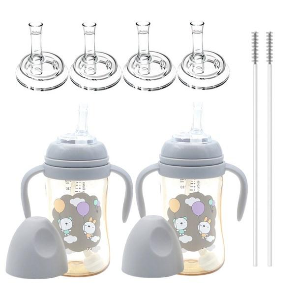 

Соломенная чашка Purea 240мл x 2шт + ножка 4шт + кисточка 2р, серый, 1 комплект