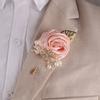 Rose Groom and Groomsmen Accessories Elegant Wedding Brooch Formal Chest Flower  Bridal