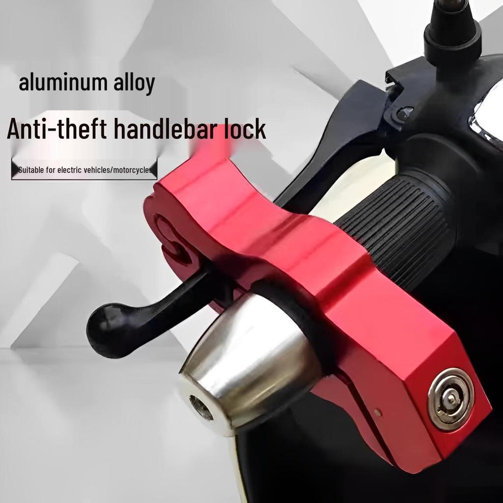 Universal Anti-Theft Motorcycle Handlebar & Throttle Lock with Alarm