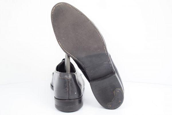 80s-90s? Vintage Goodyear Welt Leather U-Tip Shoes Black 8D / 25.5-26.0(USED)