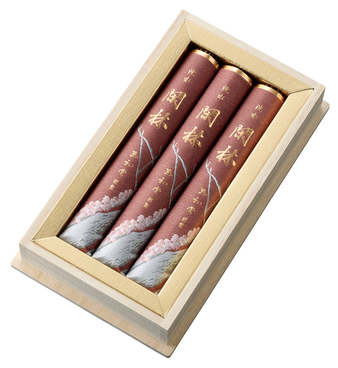 

Tamatsudo Incense Stick, Gift, Sinking Water, Kanrin, Short Size, 3 Pieces, Paulownia Box, 6281, 13.8cm