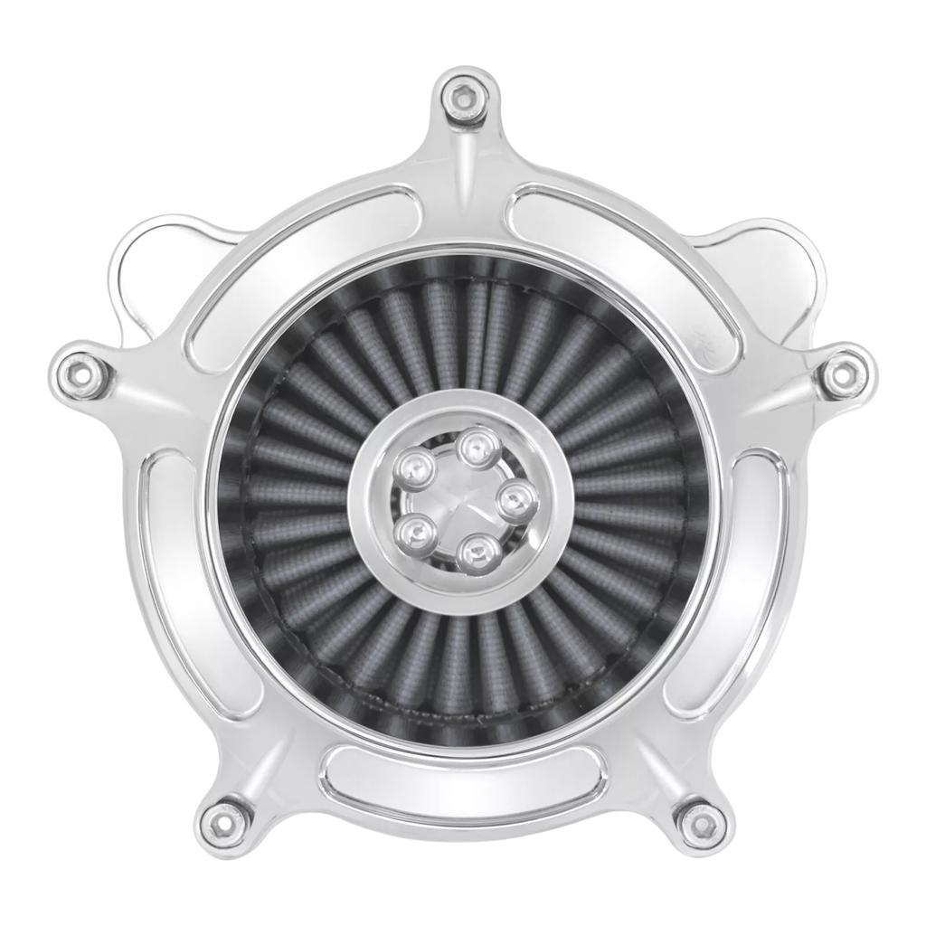 Motorräder Turbine Luftfilter Ansaugfilter Chrom Für Harley Sportster XL Touring Softail Dyna EVO & Twin Cam Fatboy FXDLS