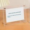 6" Double-Sided Acrylic Photo Frame Stand, Transparent Wall Hanging for Postcards & A4 Posters.