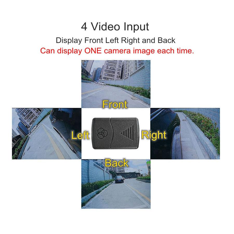 DIYKIT Car Backup Camera Splitter Switch 4 Input 1 Output Intelligent Car Video Switcher Converter