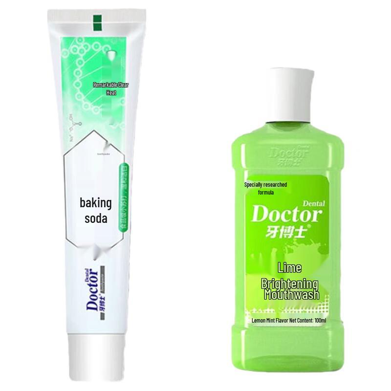 Dr. Dental Baking Soda Toothpaste & Mouthwash Set