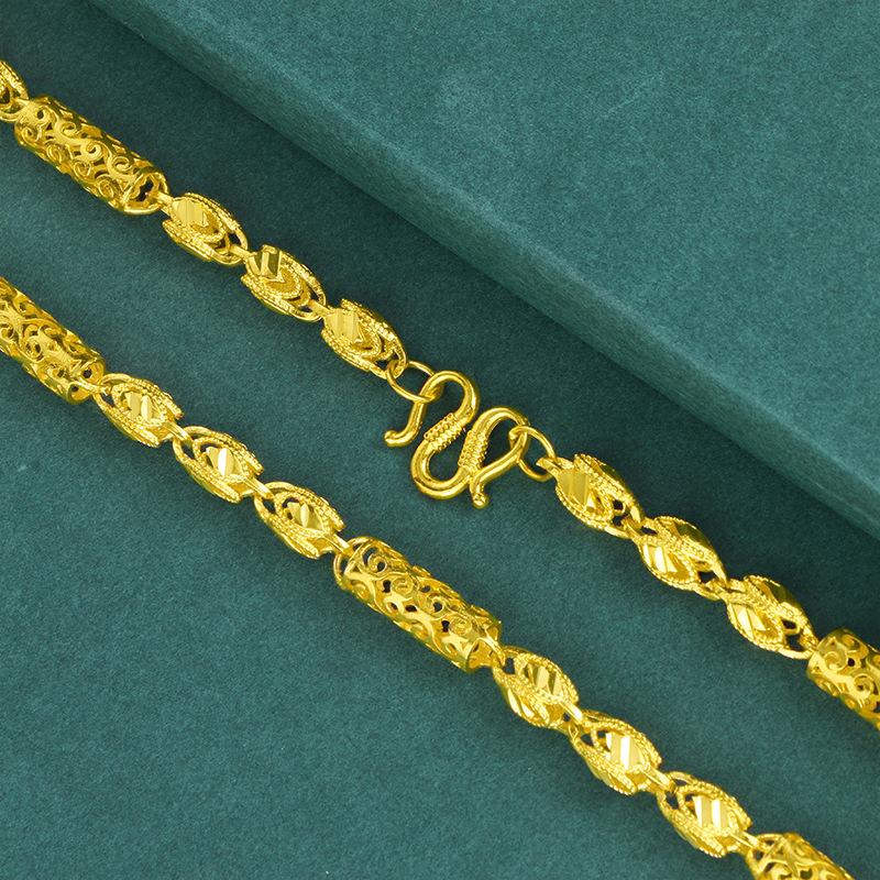 Bone Sand Gold Cast Gold Chain Necklace 