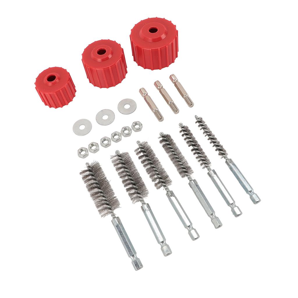 Curățător țeavă cupru pentru bormașină electrică 1/2 3/4 1 Inch Perie curățat tub cu sârmă din oțel inoxidabil