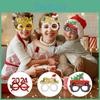 Festive Eyeglass Props For Christmas Parties Santa Claus And Snowman Designs