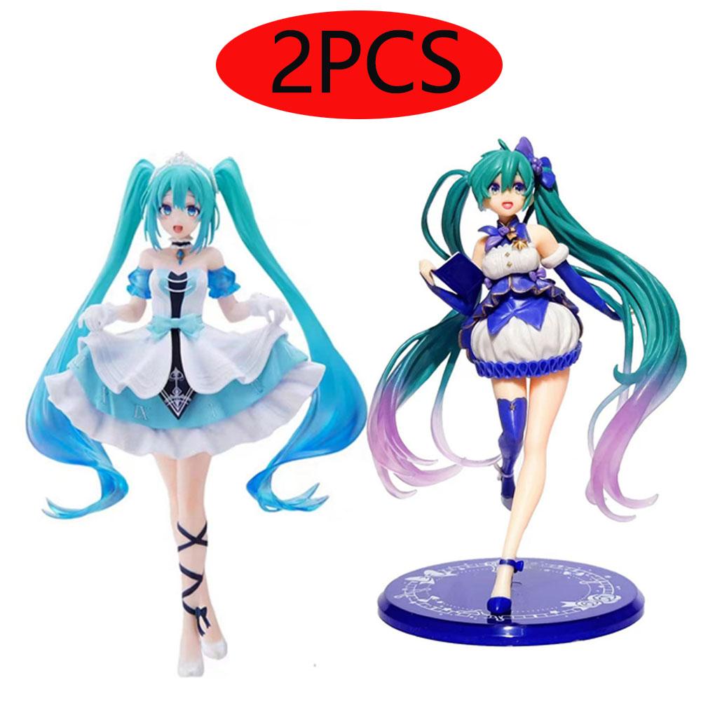 Hatsune Miki Anime Character Kawaii Pvc Model Standing and Sitting Doll Action Doll Collection Decorations Christmas Toys Gifts