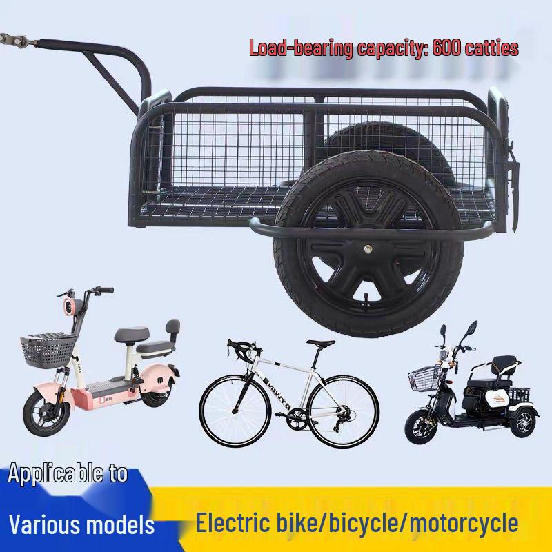 Portable Small Trailer for Outdoor Cart Electric Vehicles and Motorcycles
