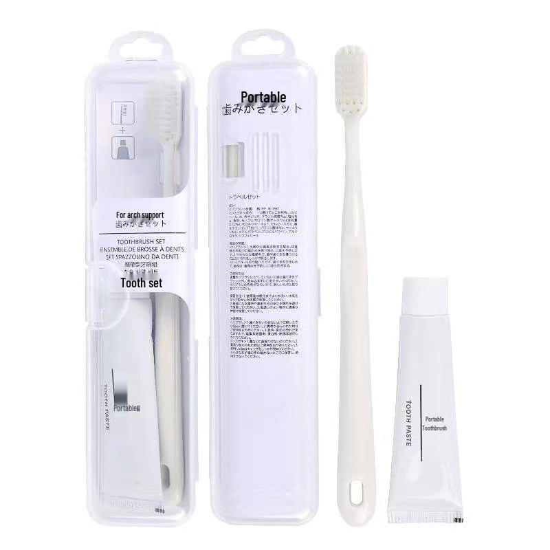 Muji Style Toothpaste & Toothbrush Travel Kit - Hotel & Dental Gift Set Available
