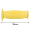 Nakira Motorcycle Grip Moped Handle Barrel Type 0.9 Inch (22.2 Mm) Left and Right Set Rubber F Type (Yellow)