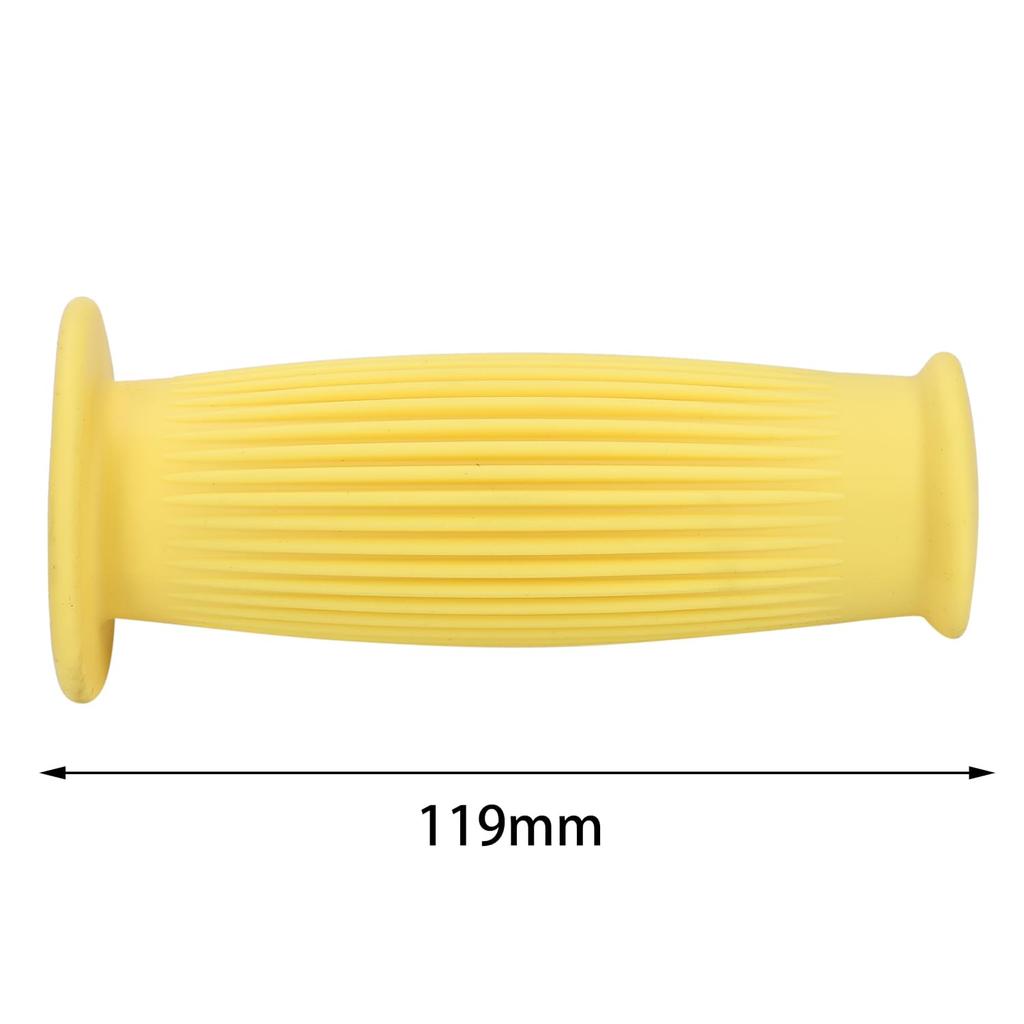 Nakira Motorcycle Grip Moped Handle Barrel Type 0.9 Inch (22.2 Mm) Left and Right Set Rubber F Type (Yellow)