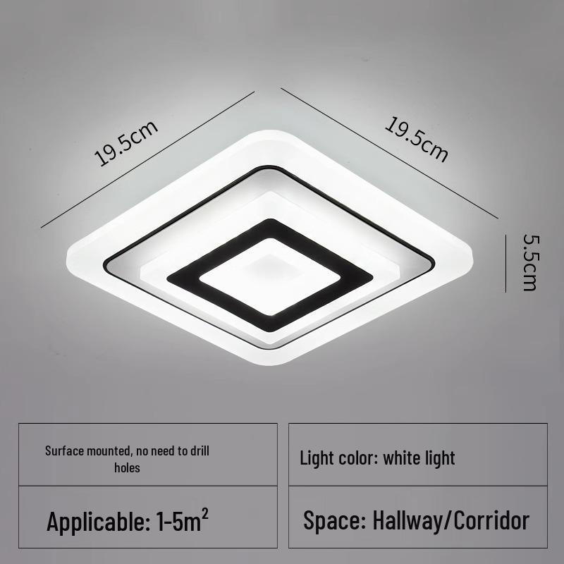 LED Ceiling Light for Hallway, Entrance, or Balcony - Round Surface Mounted Design