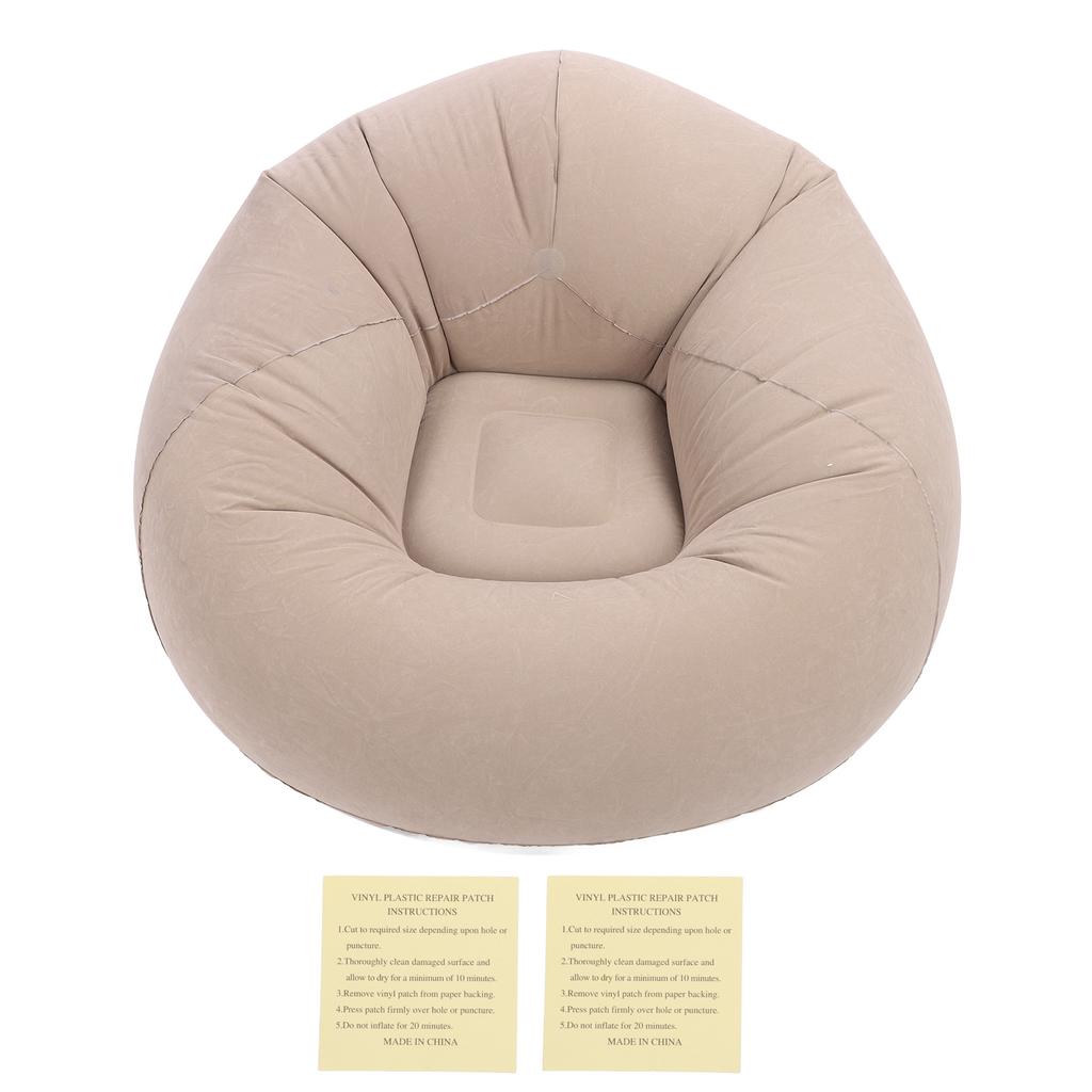 Aufblasbarer Stuhl Faltbar Tragbar Verdickt Stabile Unterstützung Aufblasbare Couch für Outdoor Camping Grau