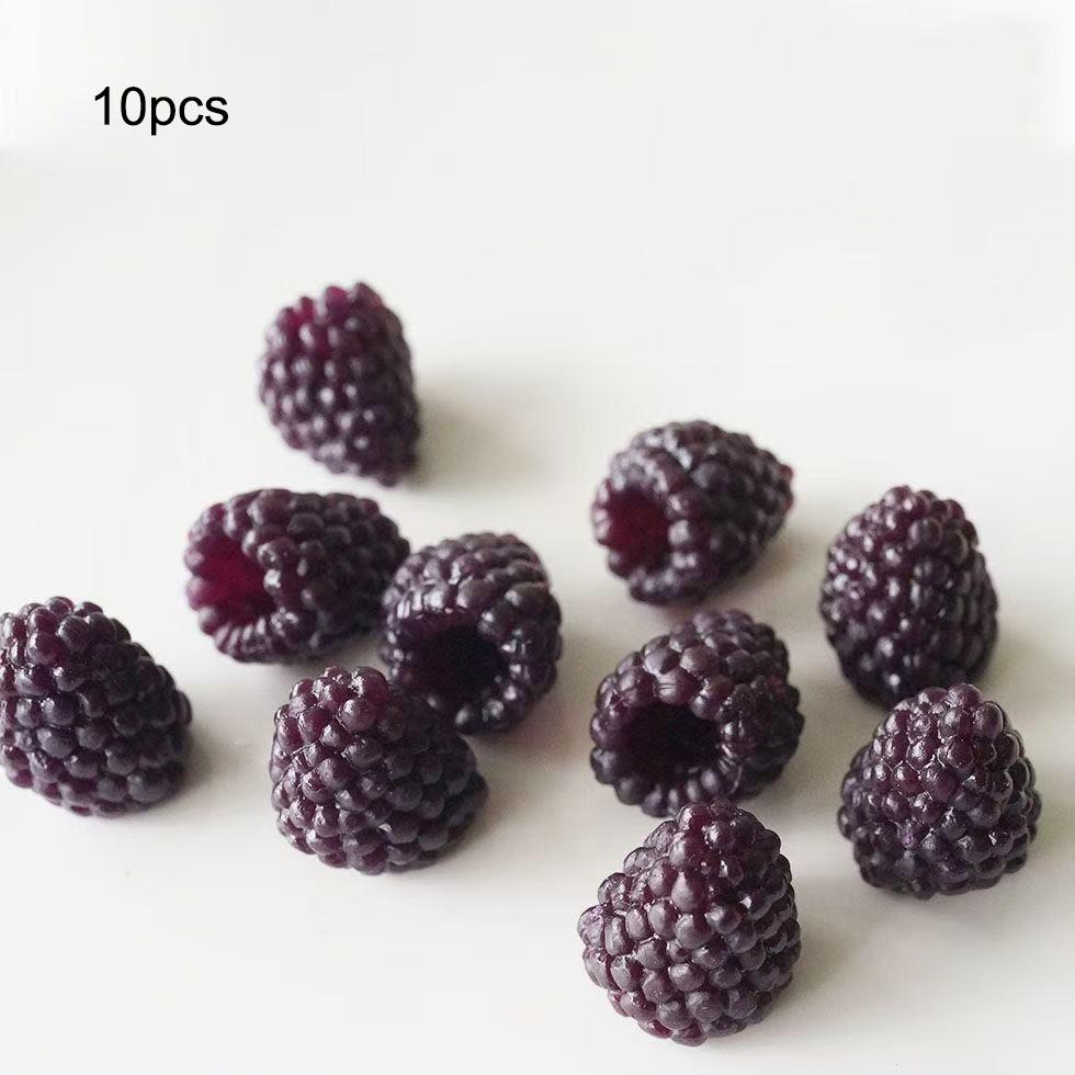 

10pcs Fake Raspberries - Artificial Berry Cluster for DIY Crafts, Food Display, Photography Props, Home Decoration 10pcs чорний