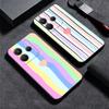 Rainbow Gradient Love Desgin Soft Phone Case for Xiaomi Redmi Note 12 13 14 15 Pro Plus 11 12S 11S 11T 10 4G Black Cover Back Sh