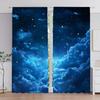 Starry Sky Printed Curtains Night Christmas Decorations Bedroom Living Room Home Decoration Curtain Polyester Ideal For Area