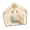Nativity Scene Decoration Wooden Nativity Figurine Set Tabletop Easter Scene Ornament for Home