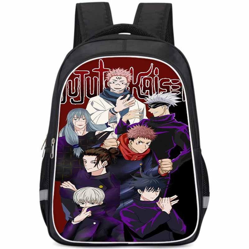 Spacious Jujutsu Kaisen Backpack For Kids With Lightweight Oxford Fabric