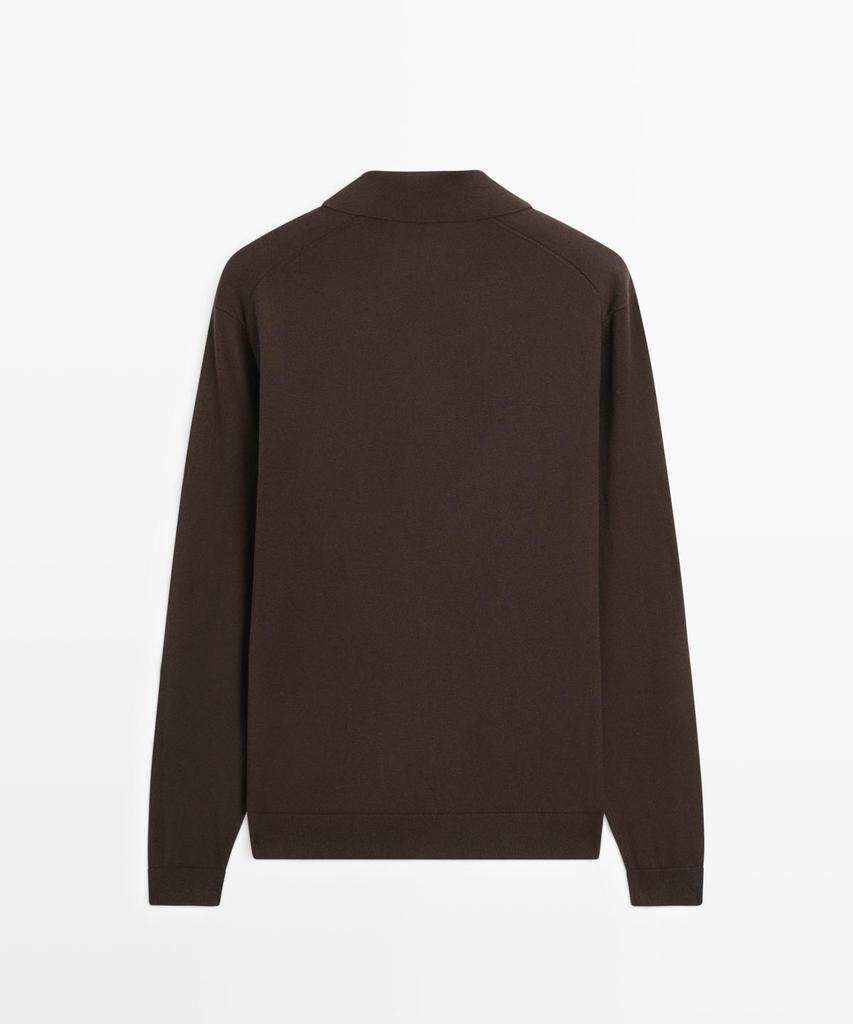 Masimodutti Cotton Knit Polo Sweater