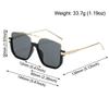 Half Square Frame Oversized Sunglasses Women Men Brand Design Fashion Shades Trendy UV400 Sun Glasses Trendy Ins Metal Eyewear