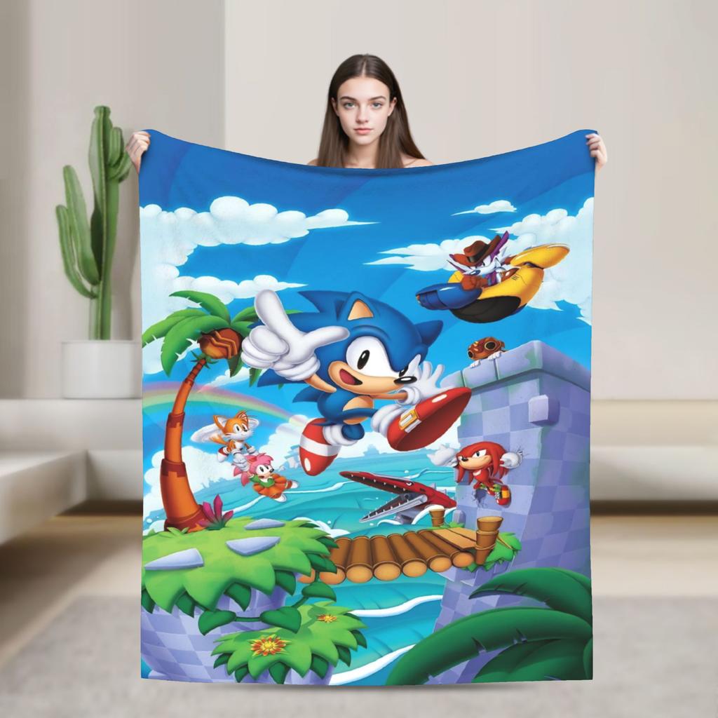 Sonices the H-Hedgehogs Blanket Soft Funny Plush Throw Blanket For Kids Adult Couch Chair Flannel Bedspread Bed Cover