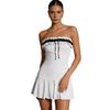 Summer new polka dot sleeveless slim tube top short dress dress white dress bohemian