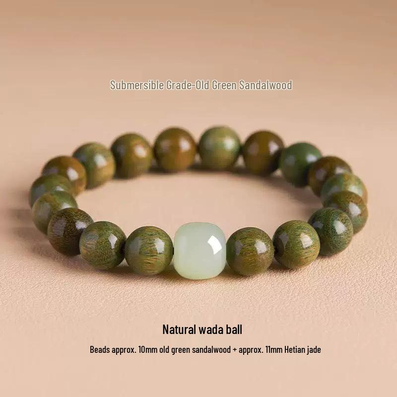 Premium Green Sandalwood & Wenge Bracelet for Men & Women - High Density, Collection Grade