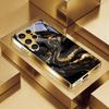 Midnight Gilded Flow Electroplated Golden Phone Case For Samsung A23 A33 A53 A73 A14 A34 A54 A15 A35 A55 A06 A16 A36 Glass Cover