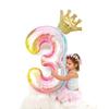 Aluminum Film Inflatable Supplies Digital Crown Balloon Number Balloon Birthday Party Decoration