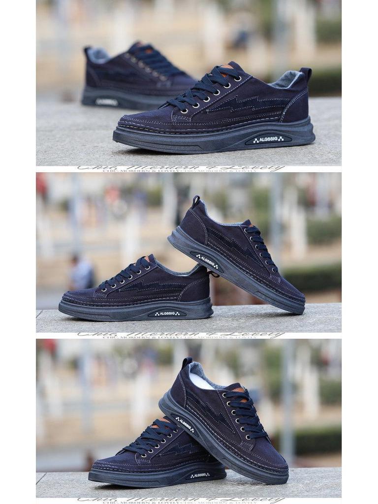 Herren 2025 Atmungsaktive Canvas Skate Schuhe - Geruchsresistent, Weiche Sohle, Abriebfest, Vielseitiges Freizeit-Schuhwerk.