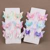 6Pcs Double Butterfly Hairpin Girls Cute Color Gradual Change Color Butterfly Edge Clip Duck Bill Clip Suitable for Daily