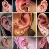 Fashion Colorful Nose Rings, Earrings & Lip Rings Stainless Steel Hypoallergenic Body Piercing Set, Exquisite Wedding Jewelry