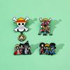 Japanese Manga Cartoon Creative ONE PIECE Brooch Creative Personality Animation Peripheral Skull Luffy Metal Badge