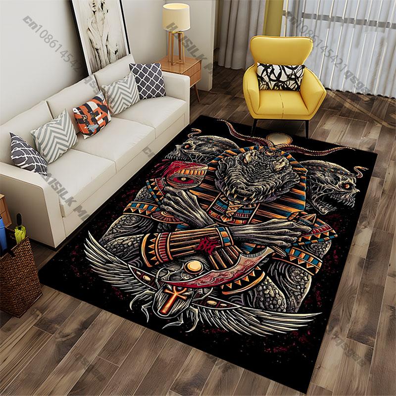 Ancient Mythical Powerful Dark Imagery Carpet Yoga Living Room Room Decor Children's Crawling Mat Doormat Area Rug Games Mat