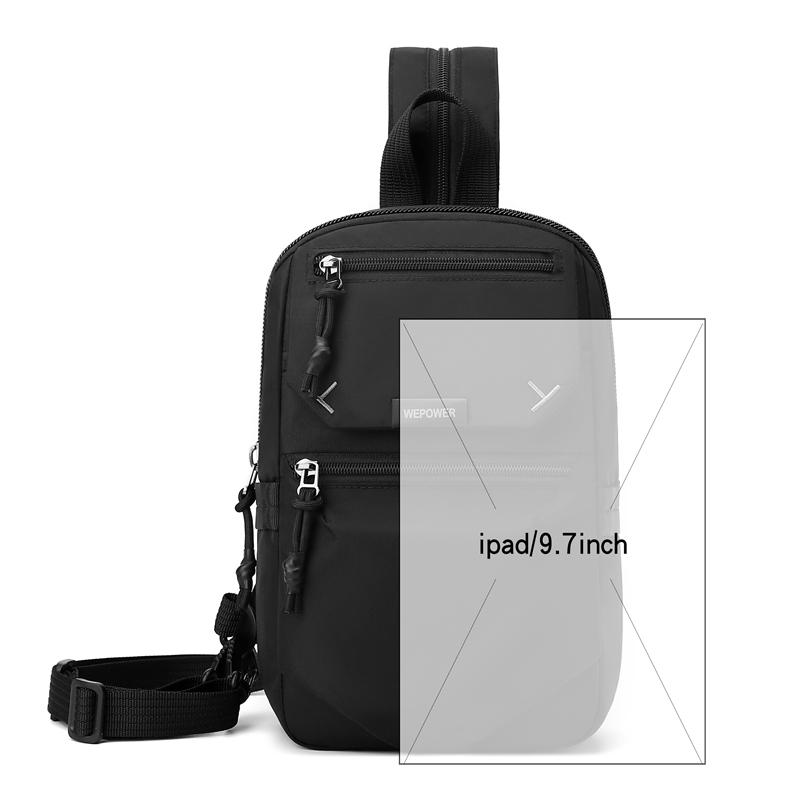 New casual men's chest bag, large capacity waterproof chest bag, outdoor sports single shoulder crossbody bag
